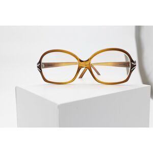 Vintage Optyl Germany‎ Amber Tortoiseshell Eyeglasses Retro 80s Optical Frames
